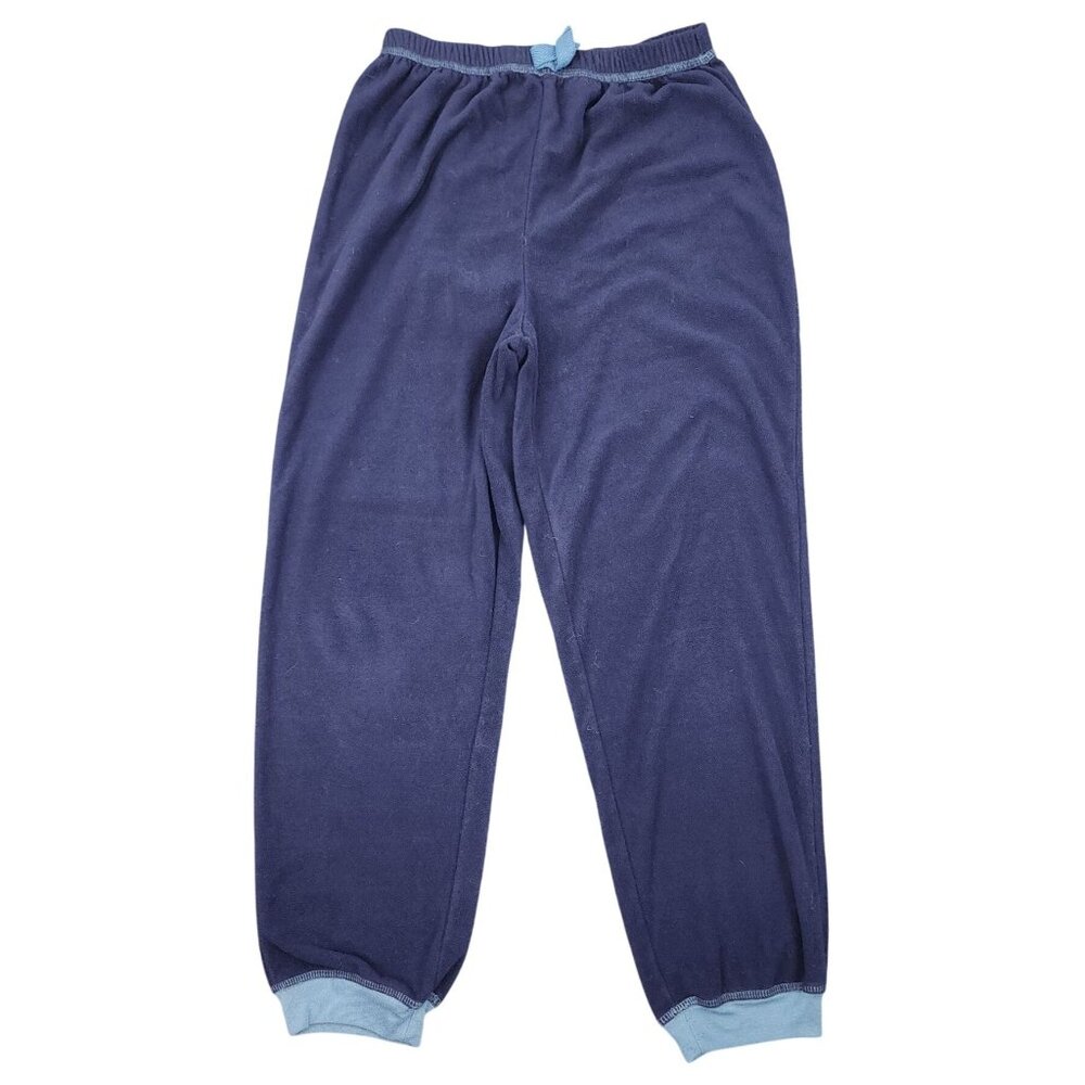 Boy's St Eve Navy Blue Fleece Jogger Pajama Pants PJ's Size 12 Super Soft